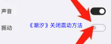 潮汐如何关闭震动