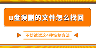U盘误删文件怎么找回