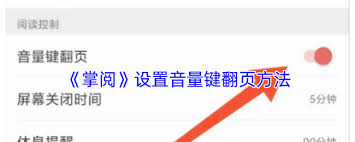 掌阅如何设置音量键翻页