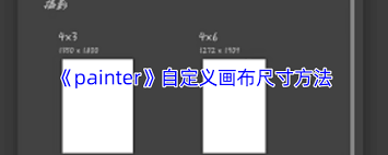 painter如何自定义画布尺寸