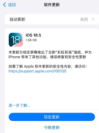 苹果发布的iOS 18.5正式版更新是什么