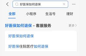 如何退保支付宝好医保
