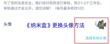 纳米盒如何修改头像