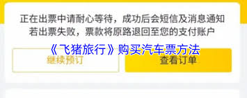 飞猪如何购买汽车票