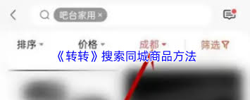 转转如何搜索同城商品