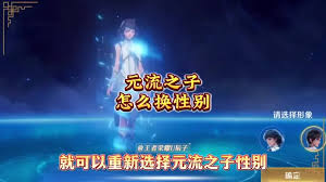 王者荣耀元流之子性别更换方法