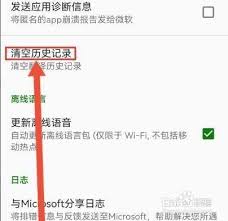 微软翻译怎么清除历史记录