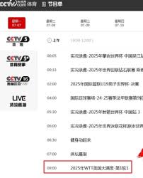 哪里可以看2025WTT美国大满贯赛