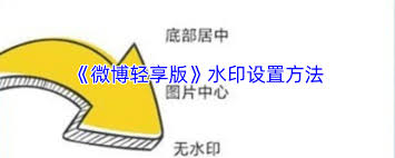微博轻享版如何设置水印