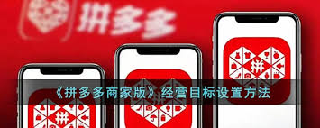 拼多多商家版如何设置运营目标