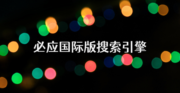 必应国际版搜索引擎
